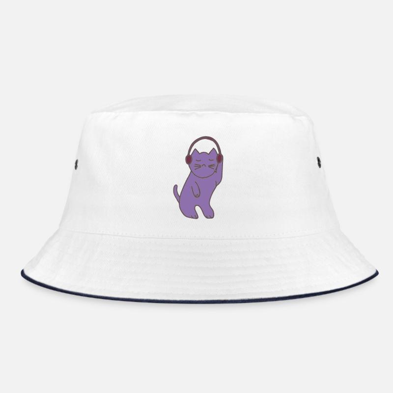 Des chats violets avec un casque Bob