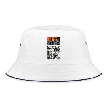 Bergsteiger Alpen Abenteuer - Bucket Hat - Weiß/Navy - Vorne