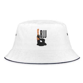 BJJ Techniques: Triangle - Bucket Hat - white/navy - Front