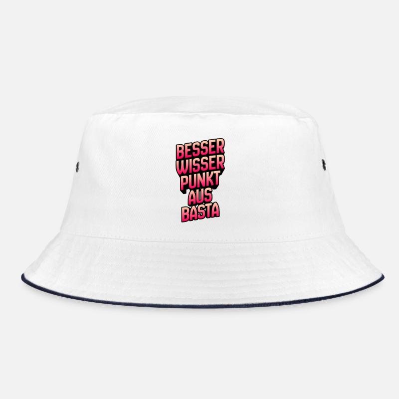 Besser Wissen Punkt Basta Typografie Bucket Hat