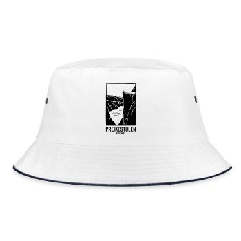 Pulpit Rock Norway Silhouette - Bucket Hat - white/navy - Front