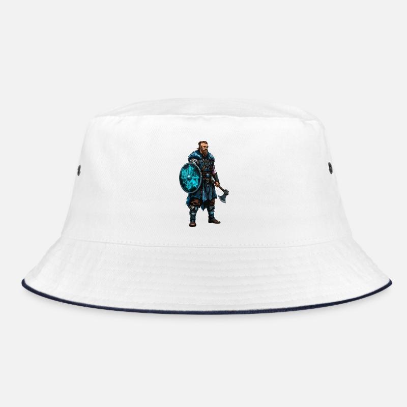 Rune warrior in blue light Bucket Hat