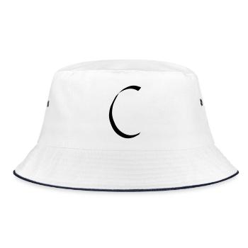 Buchstabe C - Bucket Hat - Weiß/Navy - Vorne