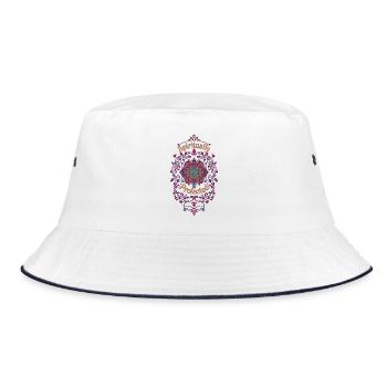 Spiritualität Spirituell geschützte Geometrie - Bucket Hat - Weiß/Navy - Vorne