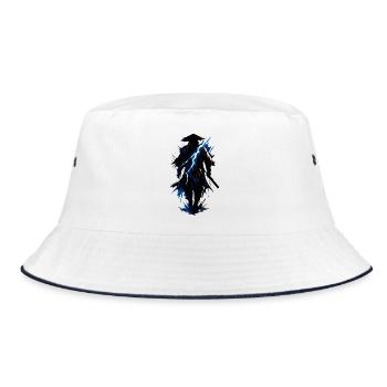Lightning Dragon Neon Shadow - Bucket Hat - white/navy - Front