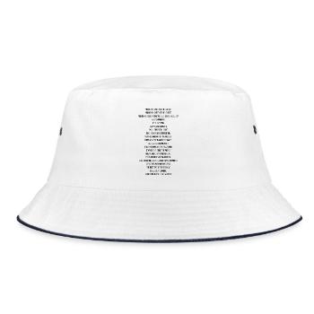 Positivity Statement - Bucket Hat - white/navy - Front
