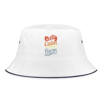 Drôle de proverbe fermier - Bob - blanc/marine - Devant
