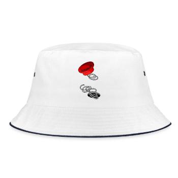 AUTOPILOT OFF - Bucket Hat - white/navy - Front