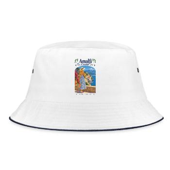 Amalfi Coastal Vue: Robe estivale - Bob - blanc/marine - Devant