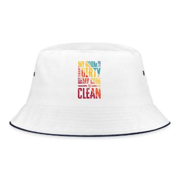 Funny Software Engineer Programming Programmer - Bucket Hat - white/navy - Front