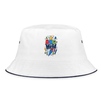 Back to school school child - Bucket Hat - white/navy - Front
