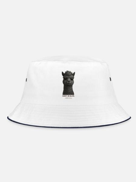 sanft-im-blick - Bucket Hat - Weiß/Navy
