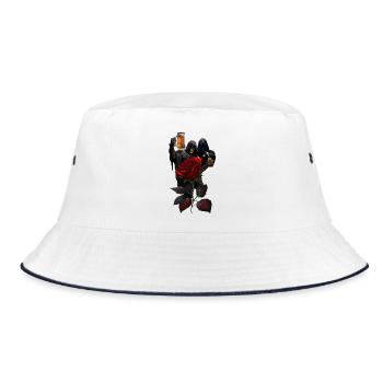 Sensenmann-Rosenbraunacht - Bucket Hat - Weiß/Navy - Vorne