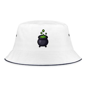 Grüner Zauberbottich - Bucket Hat - Weiß/Navy - Vorne