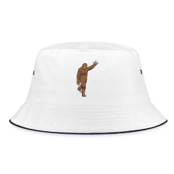 Bigfoot Rocks - Bucket Hat - Weiß/Navy - Vorne
