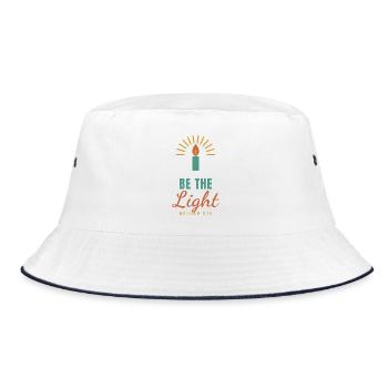Be The Light – Matthew 5:16 Christian - Bucket Hat - Weiß/Navy - Vorne