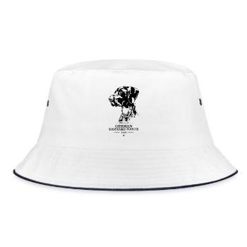 German Shorthaired Pointer Dad Hunde Hund Wilsigns - Bucket Hat - Weiß/Navy - Vorne