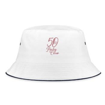 50 Party Crew 50th Birthday Party 50 Years Old - Bucket Hat - white/navy - Front