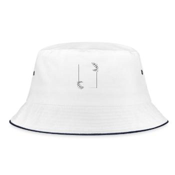 Frame - Bucket Hat - white/navy - Front