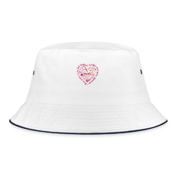 Flower For Mom Floral Mama Tees Happy Mother's Day - Bucket Hat - white/navy - Front