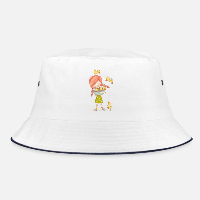 Girl with ducks Bucket Hat