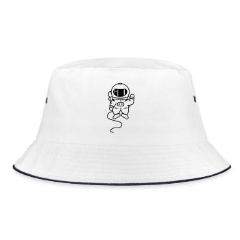 kleiner Astronaut im Weltall - Bucket Hat - Weiß/Navy - Vorne