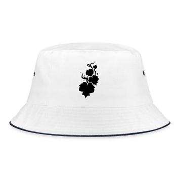 a vine silhouette - Bucket Hat - white/navy - Front