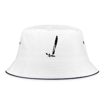 katamaran - Bucket Hat - white/navy - Front