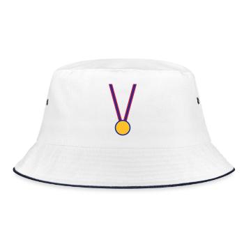 medal - Bucket Hat - white/navy - Front
