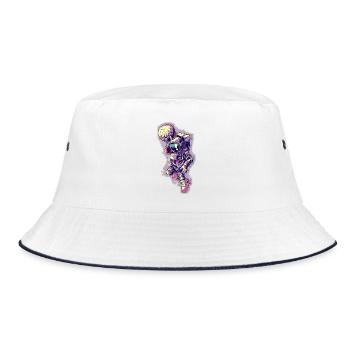 Astronaut to the moon - Bucket Hat - white/navy - Front