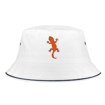 salamander - Bucket Hat - white/navy - Front