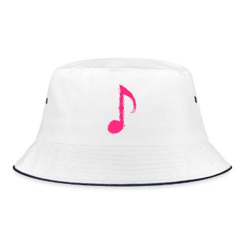 Music note musical note symbol - Bucket Hat - white/navy - Front