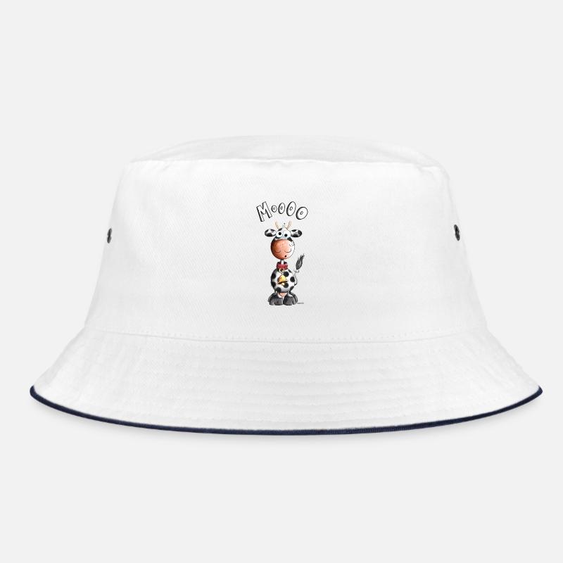Da steht die Moooo Kuh - Bucket Hat - Weiß/Navy
