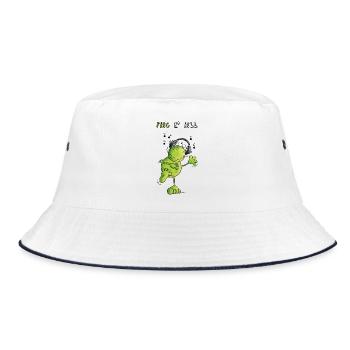 Frog n' Roll - Rock n Roll - Dance - Music - Gift - Bucket Hat - white/navy - Front