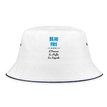 Beau Fils - Beau-Fils - Famille - Mariage - Tshirt - Bucket Hat - white/navy - Front