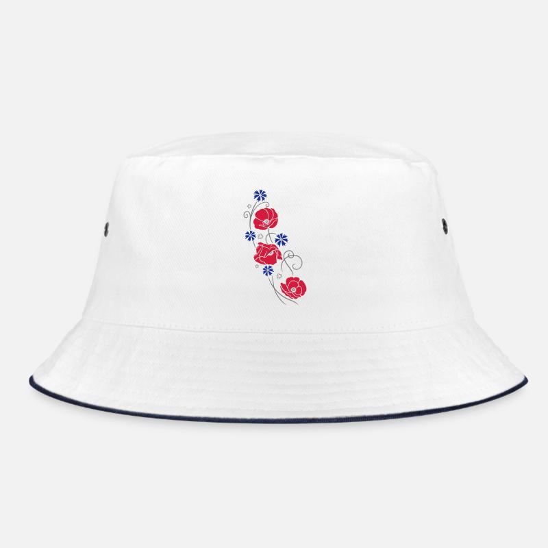 Poppies and cornflowers. Summer design. Bucket Hat
