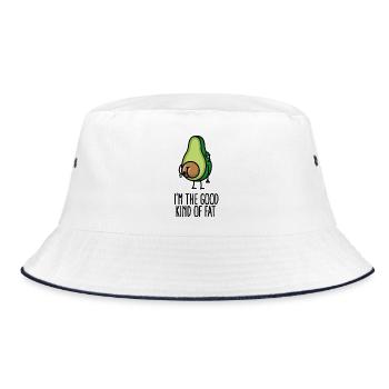 I'm the good kind of fat funny avocado big butt - Bucket Hat - white/navy - Front