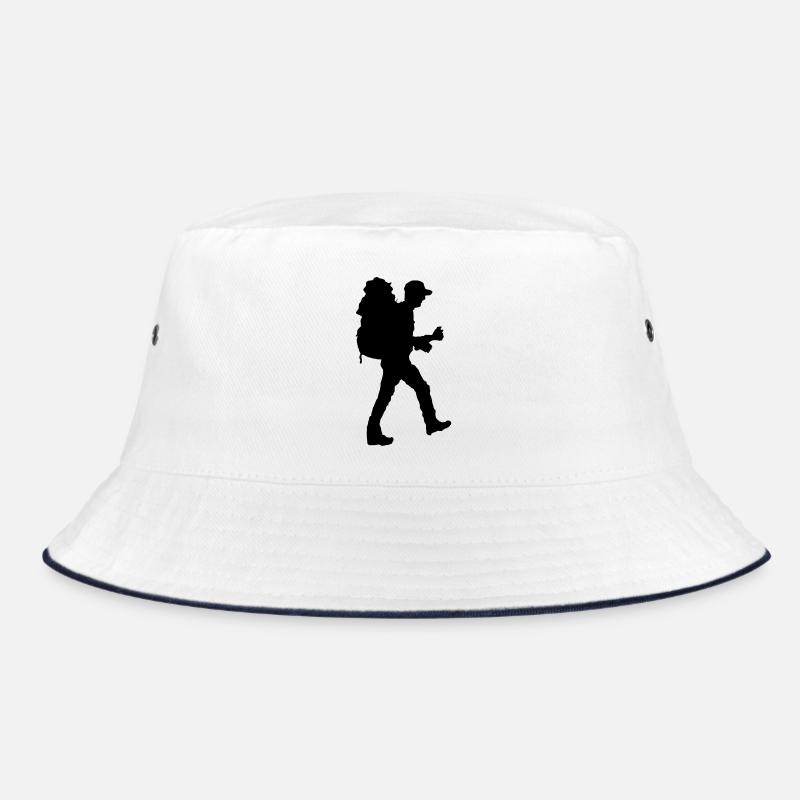 Backpacker Silhouette Bucket Hat