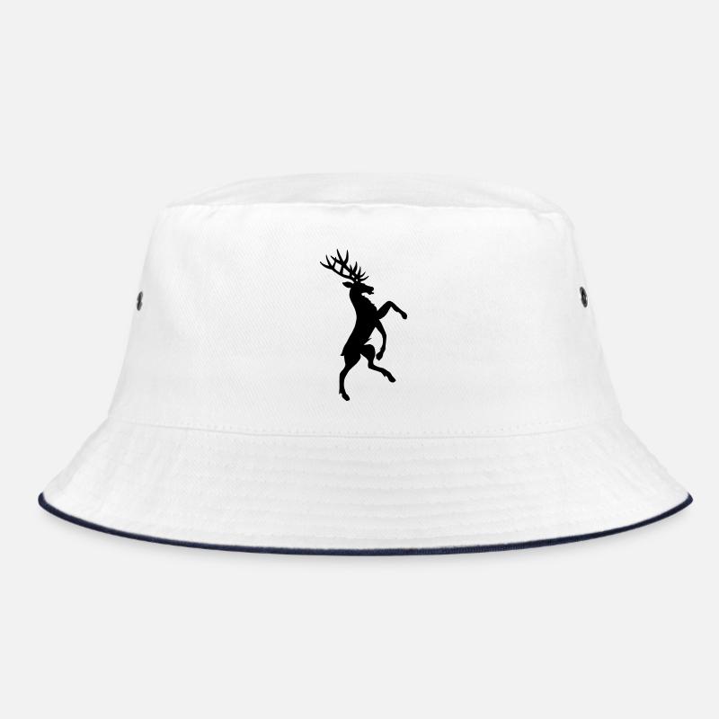 Standing Deer Heraldry shadow figure Bucket Hat