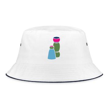 Salt and pepper - Bucket Hat - white/navy - Front