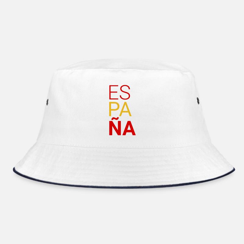 Spanien - Bucket Hat - Weiß/Navy