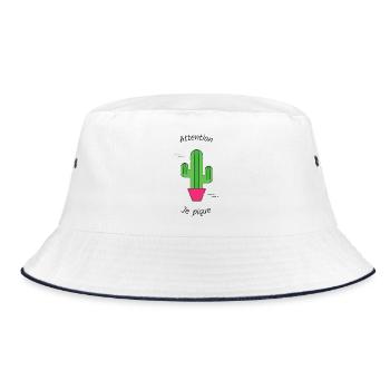 Cactus piquant - Bob - blanc/marine - Devant