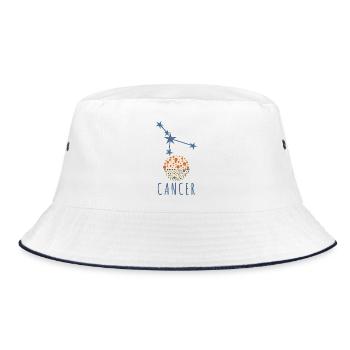 The constellation of Cancer - Bucket Hat - white/navy - Front