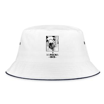 ALPACA - i pack ois - I can do everything - dialect - Bucket Hat - white/navy - Front