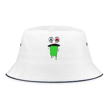 Slime Monster - Bucket Hat - white/navy - Front