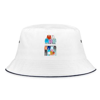 Logo des vêtements pour hommes - Bob - blanc/marine - Devant
