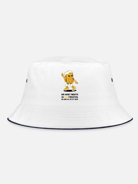 Ihr Habt Nichts Zu Bierfürchten - Bucket Hat - Weiß/Navy - Vorne