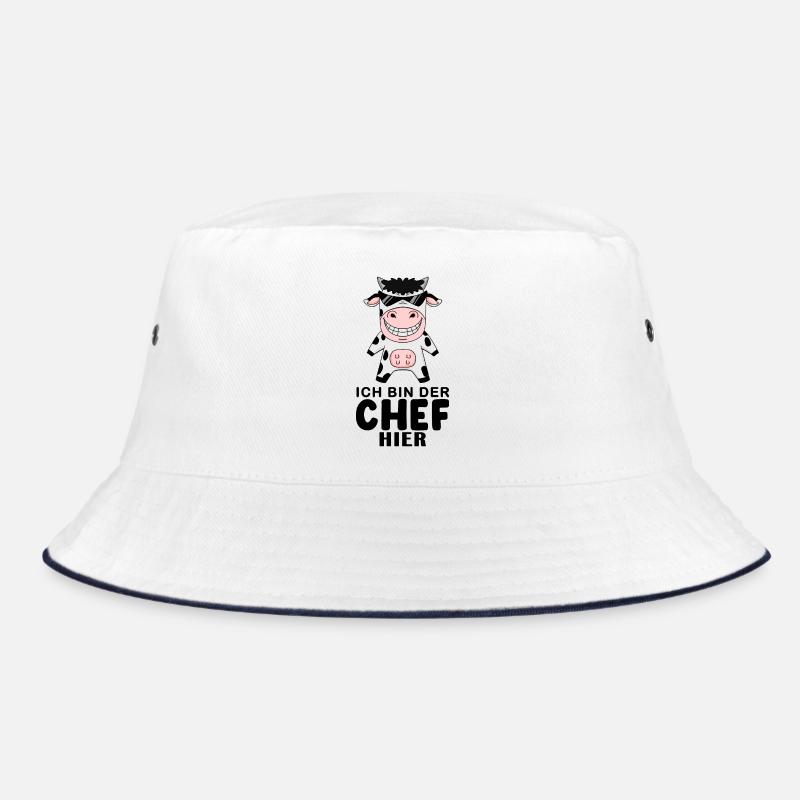 Chef Spruch mit Kuh Motiv Bucket Hat