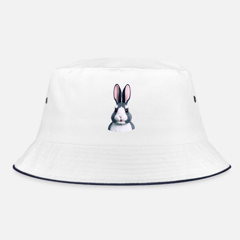 Rabbit - Not only at Easter - Bucket Hat - white/navy
