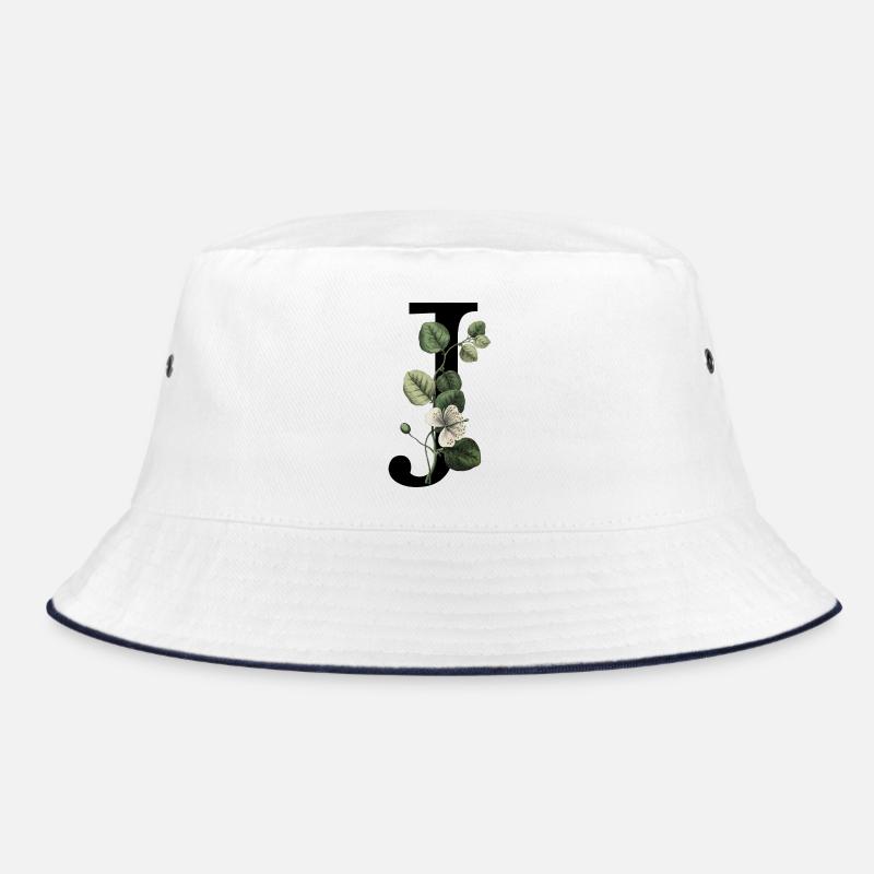 Letter J Green Botany Bucket Hat